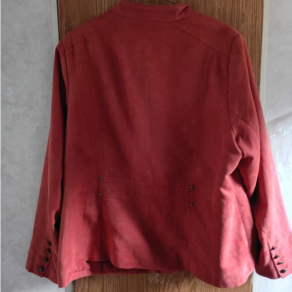 TanJay Y2K Rust Red Tailored Blzr Career Corporatecore Power Dressing Sz Large - Picture 4 of 10